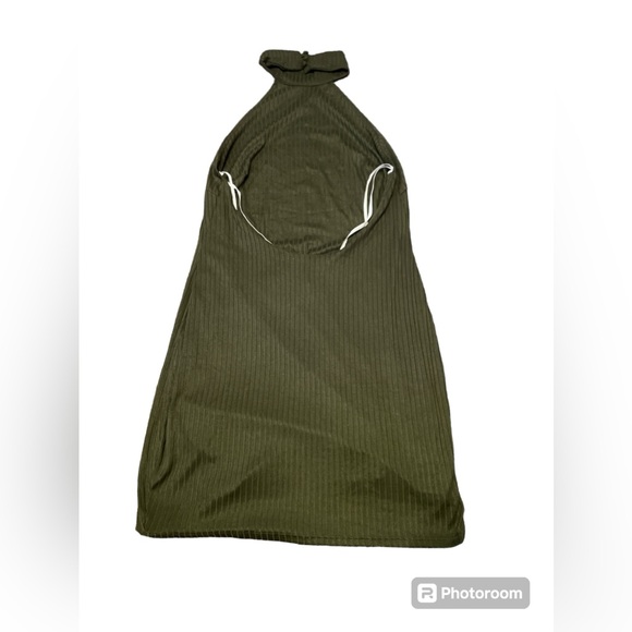 Got the Groove Olive Green Ribbed Halter Bodycon
Mini Dress - Picture 7 of 8